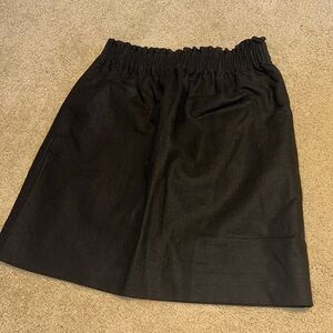 Black Elastic Waist Skirt